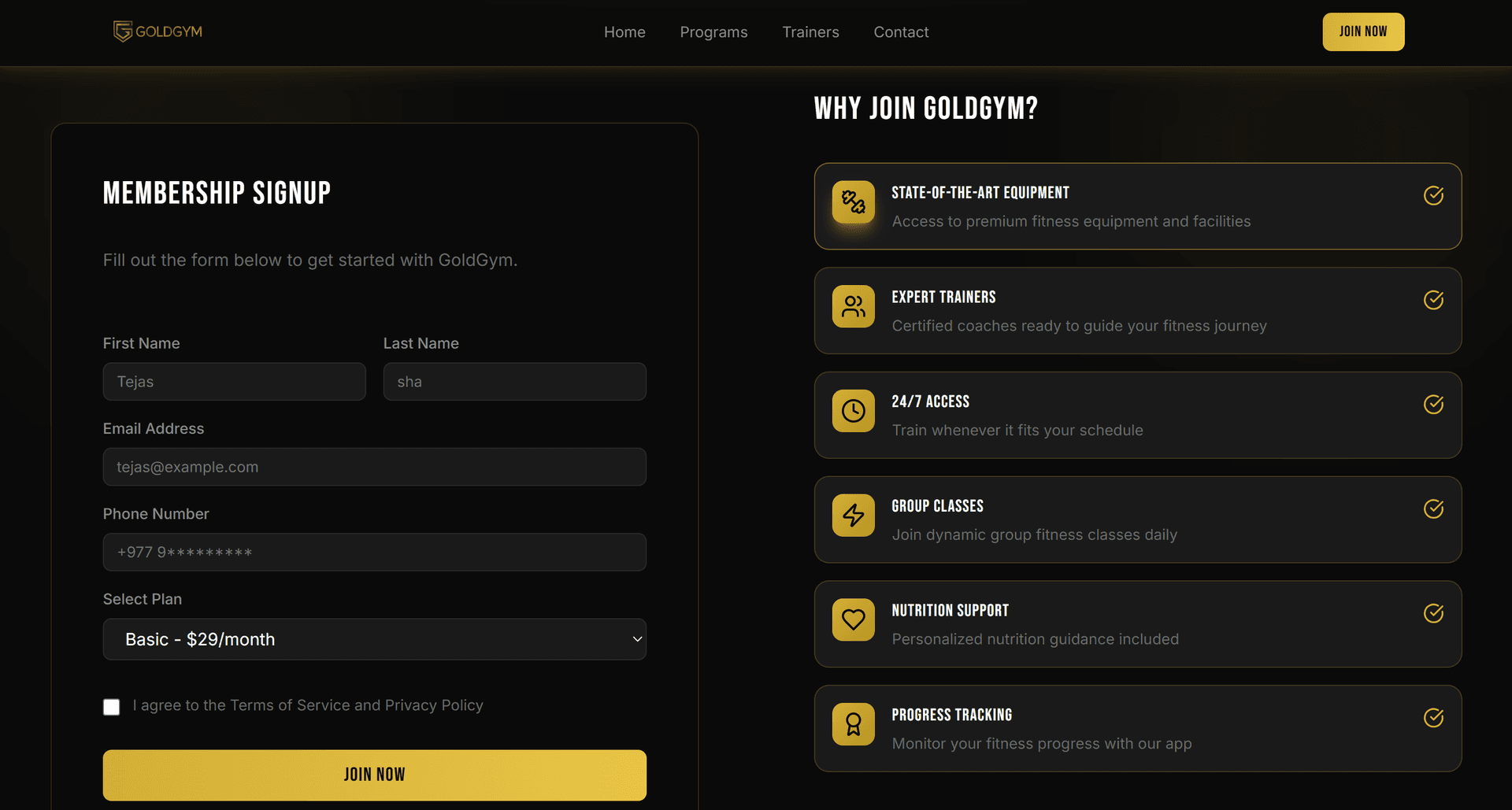 Membership Signup